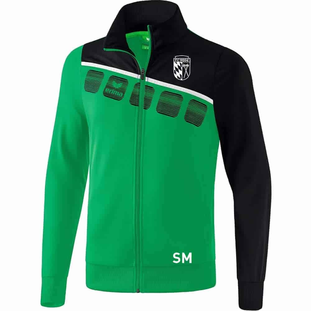 5-C Polyesterjacke - smaragd/schwarz/weiß - Image 2