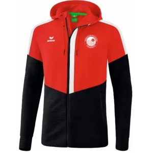 Squad Trainingsjacke mit Kapuze - rot/schwarz/weiß