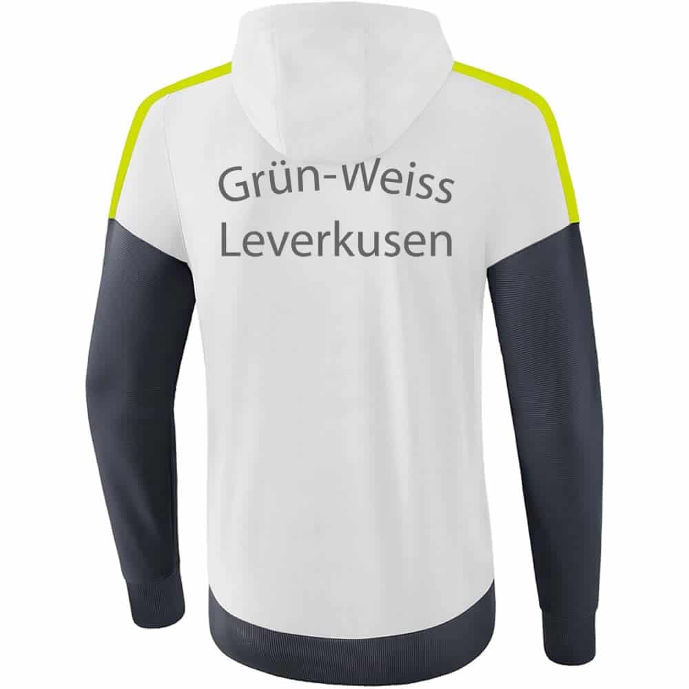 Squad Trainingsjacke mit Kapuze - weiß/slate grey/bio lime - Image 4