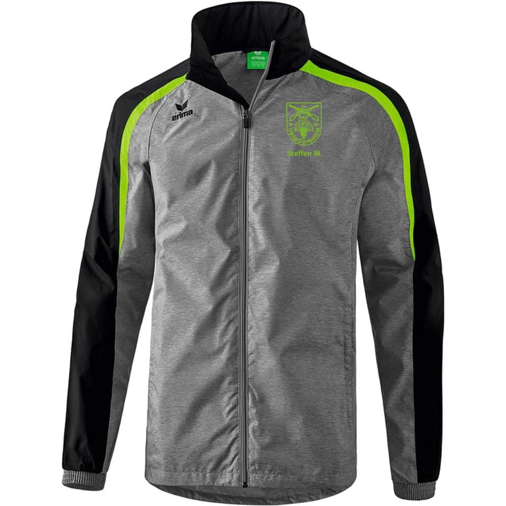 Liga 2.0 Allwetterjacke - grau melange/schwarz/green gecko - Image 2