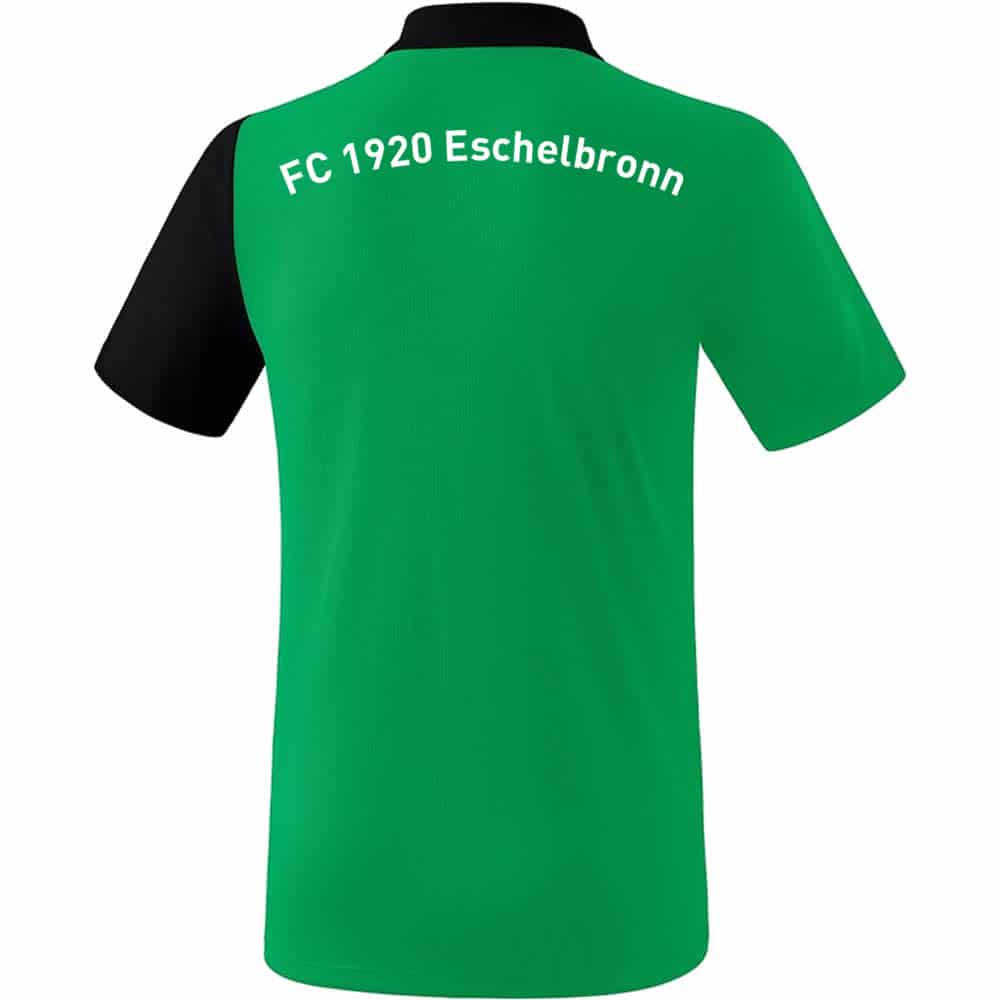 5-C Poloshirt - smaragd/schwarz/weiß - Image 3