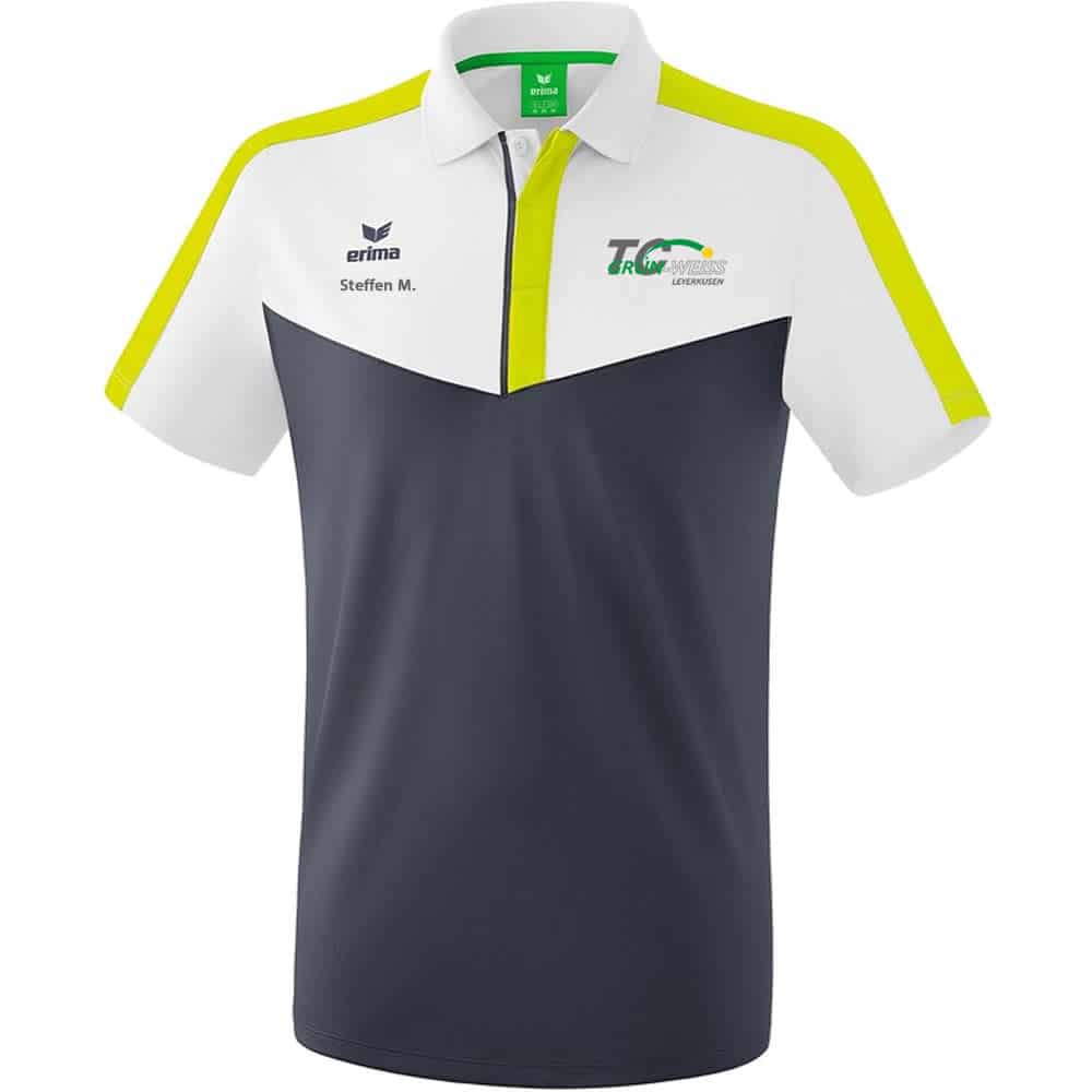 Squad Poloshirt - weiß/slate grey/bio lime - Image 2