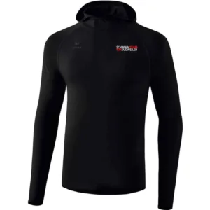 Longsleeve mit Kapuze - schwarz