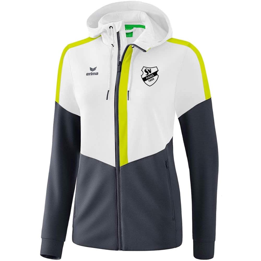 Squad Trainingsjacke mit Kapuze - weiß/slate grey/bio lime - Image 4