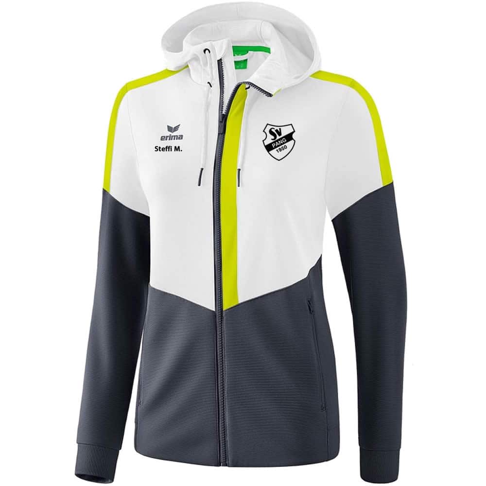 Squad Trainingsjacke mit Kapuze - weiß/slate grey/bio lime - Image 5